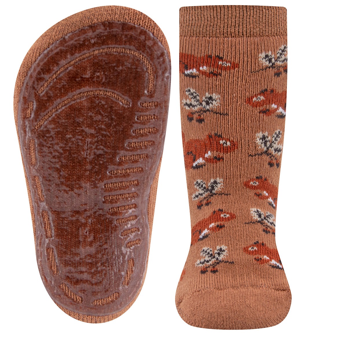 Kindersokken antislip met eekhoorn print - Hell nougat - 19-20