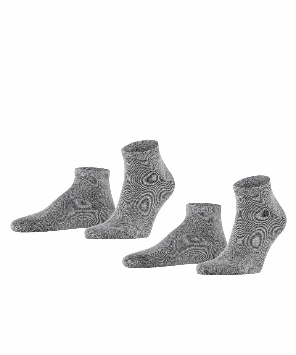 Chaussettes de sport pour homme Happy, lot de 2 – Gris clair chiné – Pointure 47-50
