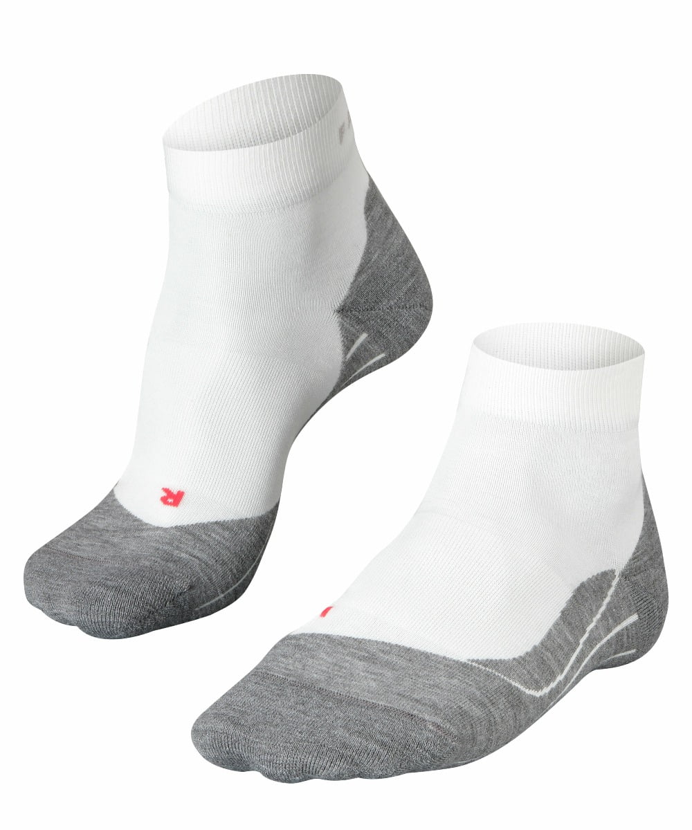 Chaussettes de course courtes pour femmes RU4 – Blanc chiné – 35-36