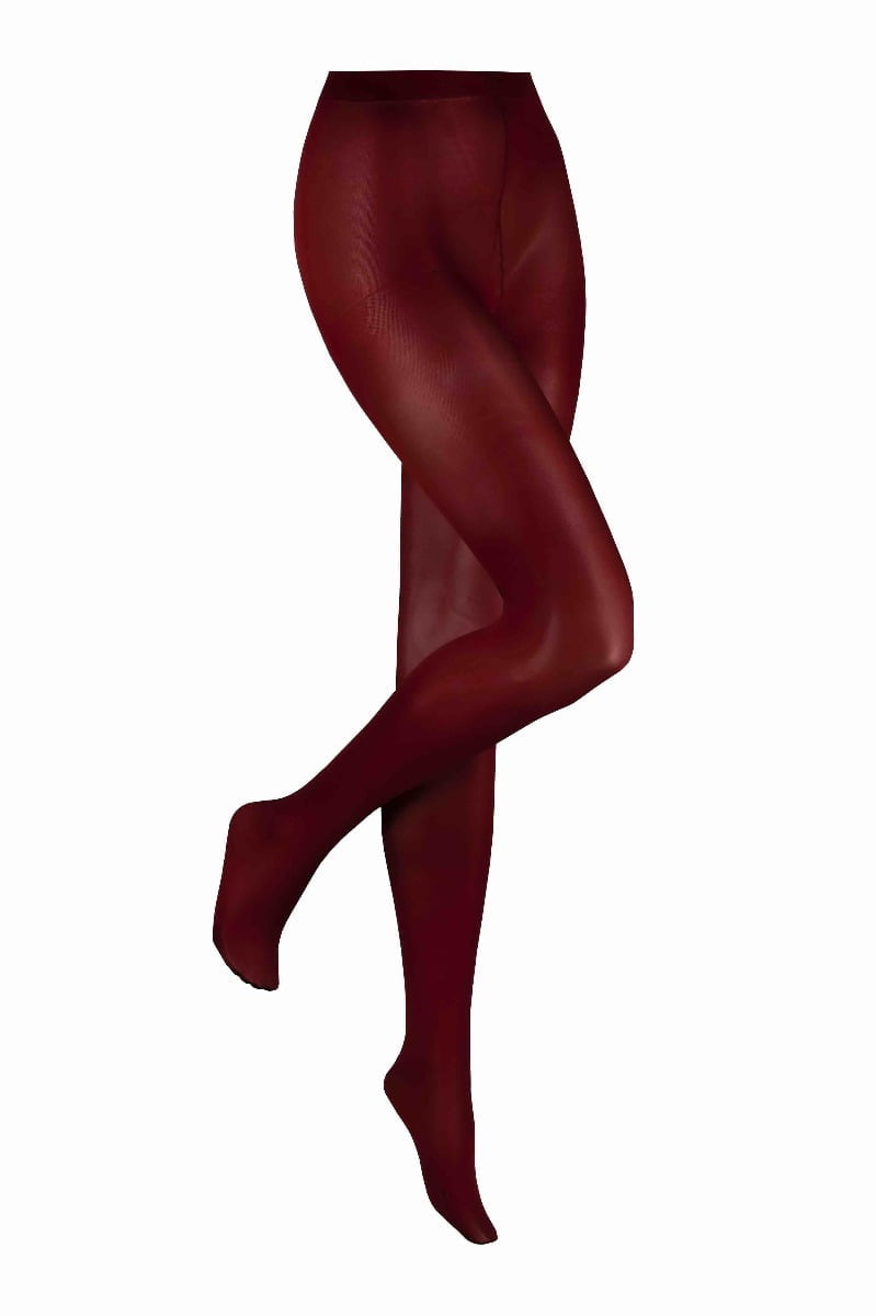 Collants 60 deniers en microfibre – Rouge vin – Taille S-M