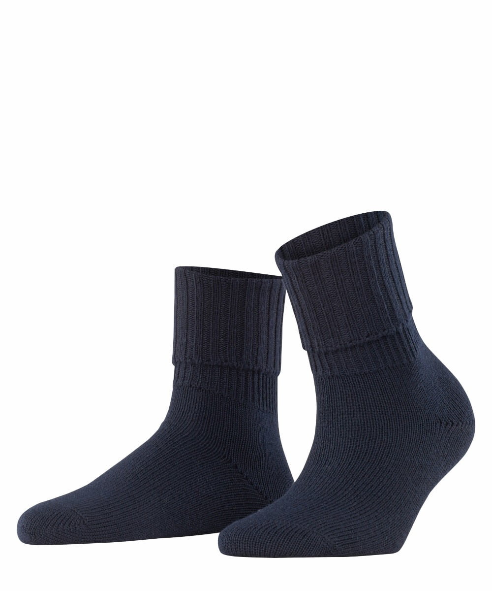 Collants-chaussettes côtelés pour femmes – Bleu marine foncé – 35-38