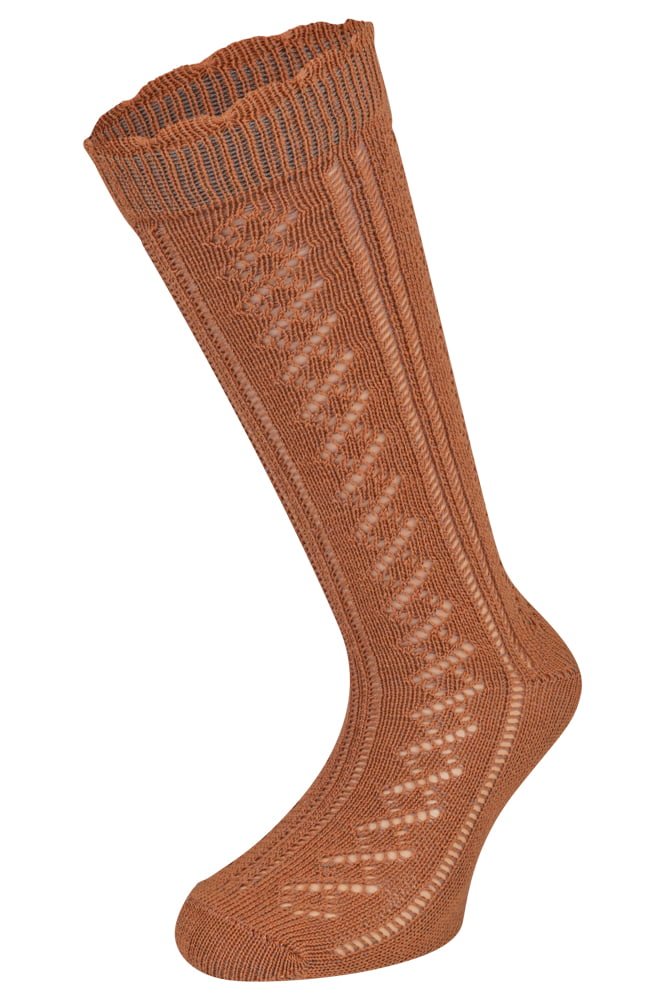 Chaussettes hautes pour enfants – Brique – 17-18