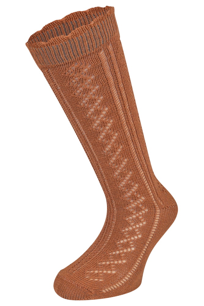 Chaussettes hautes pour enfants – Brique – 18-19