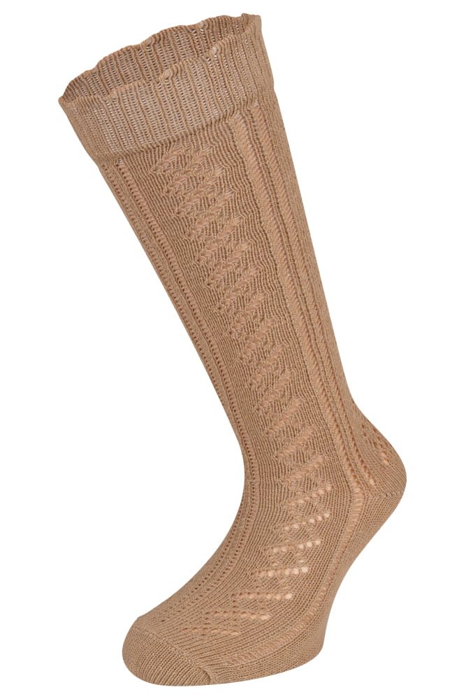Chaussettes hautes pour enfants – Camel – 17-18