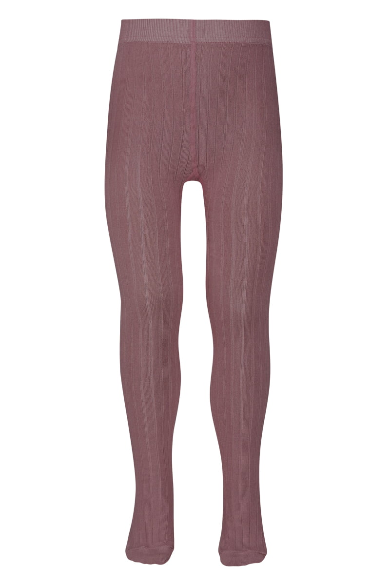 Collants enfant en coton côtelé – Rose poudré – 74