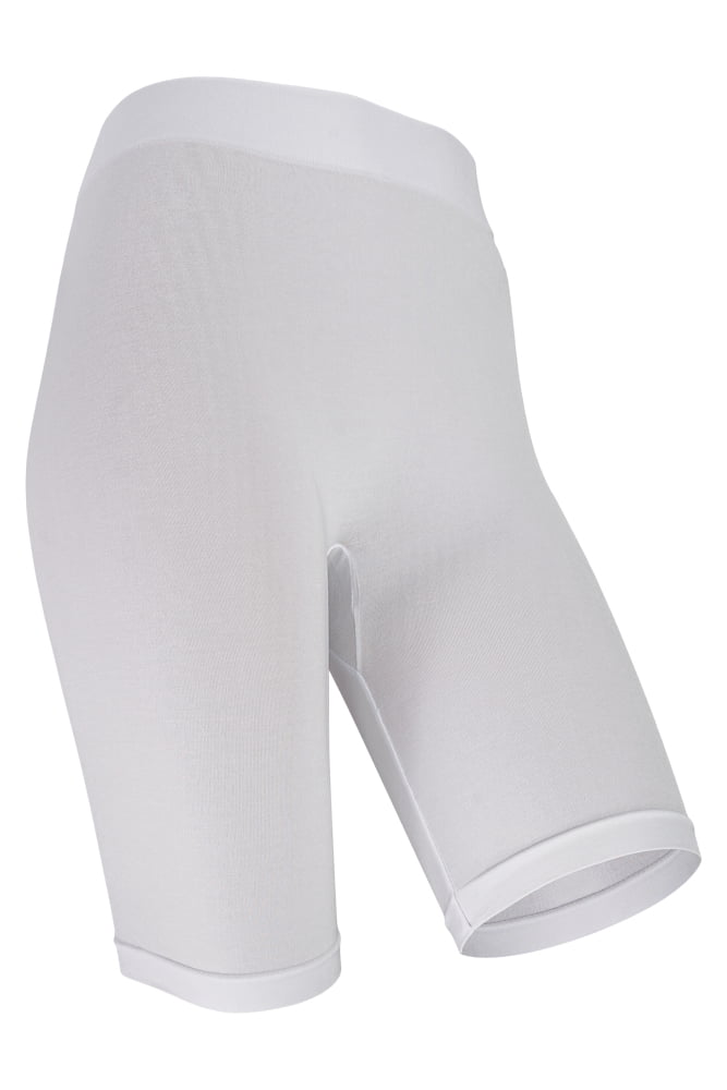 Short legging sans coutures, taille confortable – Blanc – S-M