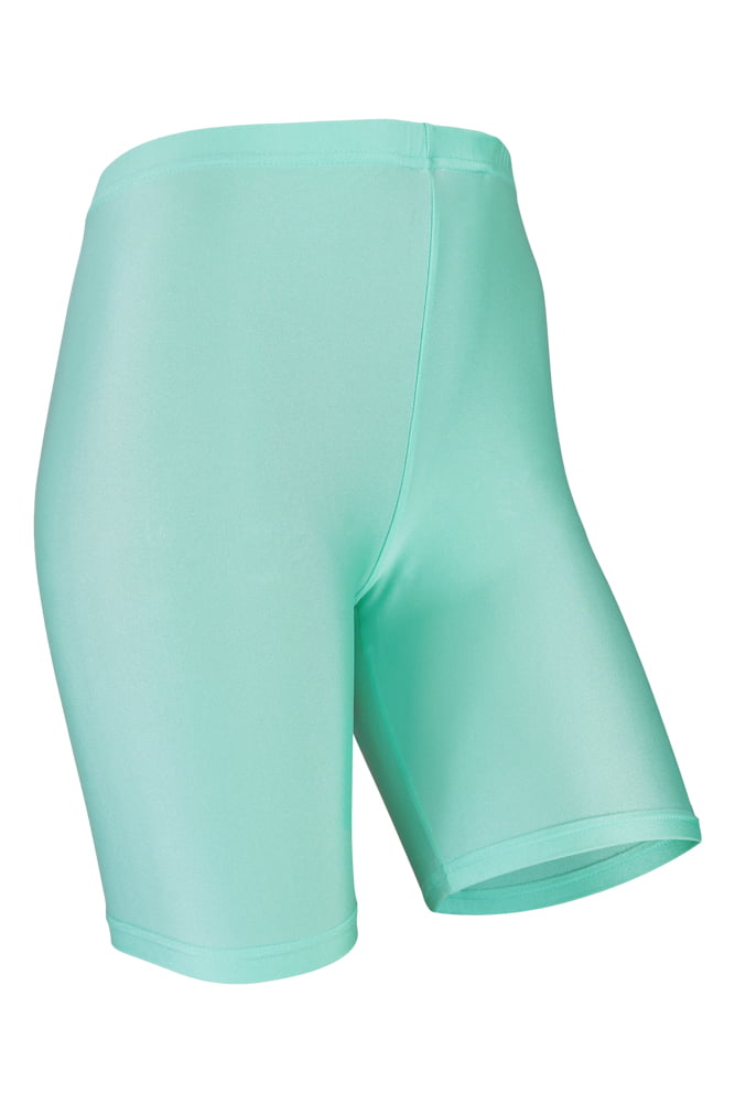 Leggings courts brillants pour femme – Menthe – XXL