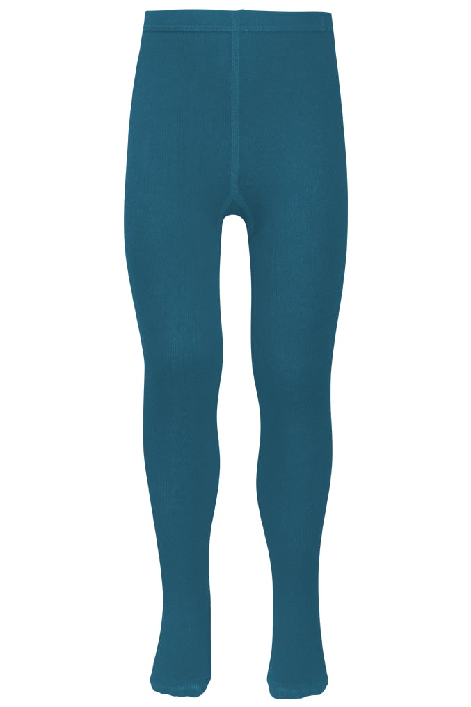 Collants en coton pour enfants – Bleu pétrole – Taille 110-116