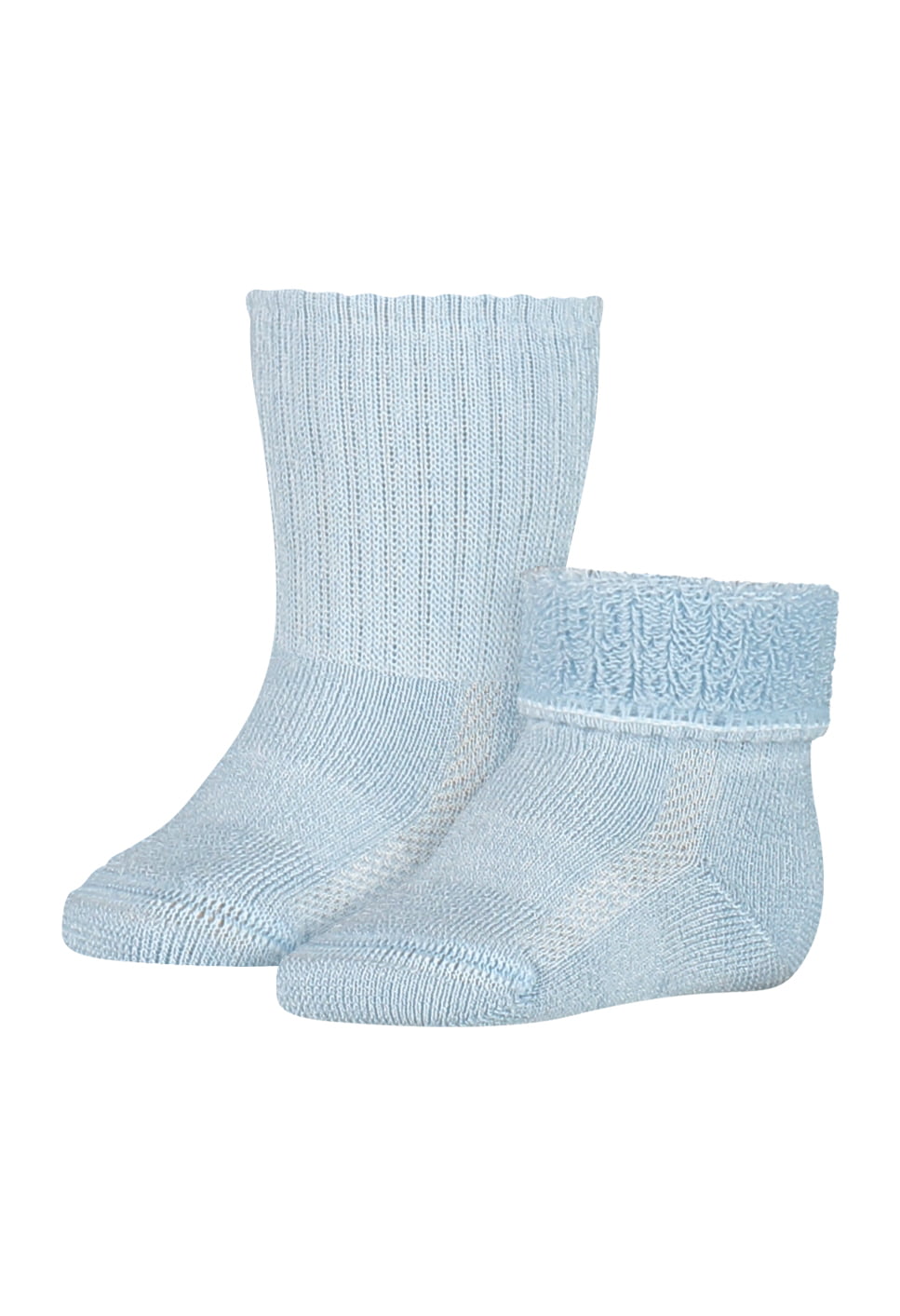 Chaussettes bébé en laine mérinos – Bleu clair – 4-9 mois