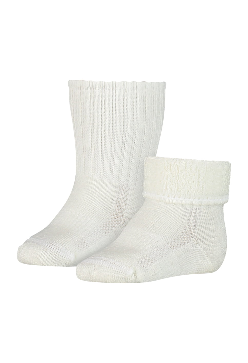Chaussettes bébé en laine mérinos – Écru – 4-9 mois