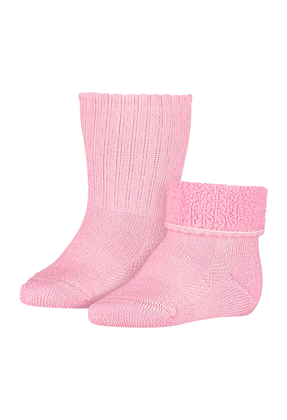 Chaussettes bébé en laine mérinos – Rose – 0-4 mois